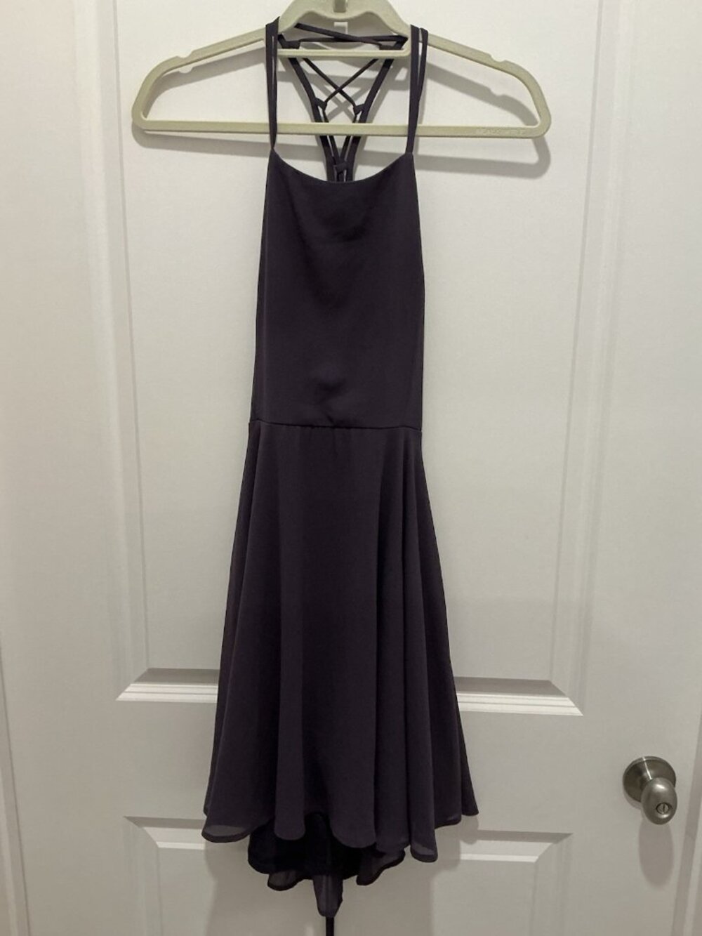 Lulus Dress Size Large Good Deeds Lace Up Purple Sleeveless Summer Party